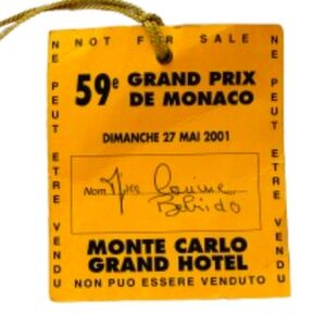 2001 F1 Monte Carlo Grand Prix ticket